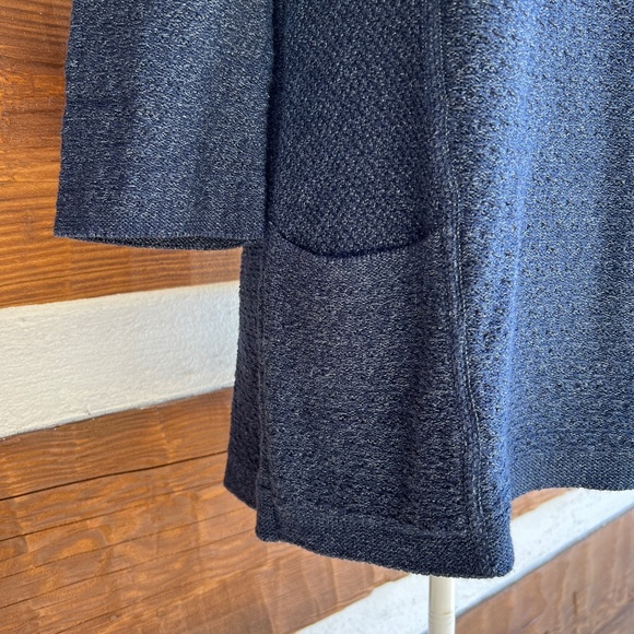 J. JILL Pure Jill Blue Hooded Sweater, Tassels, Pockets, 3/4 Sleeves, XS - Picture 5 of 15